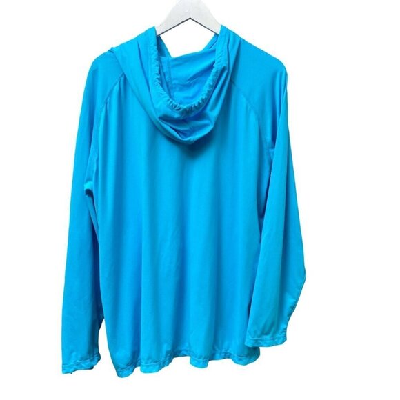 UVSKINZ Hoodie Plus Size 4XL Turquoise Blue Beach Sports Sun Coverup - Picture 4 of 12